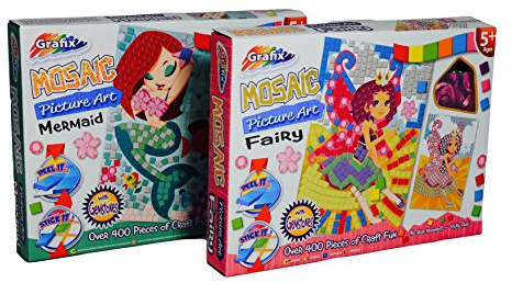 Mermaid and Fairy Mosaic Stickers Craft Set of 2 Packs