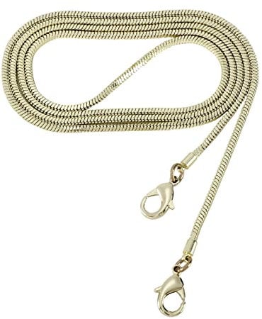 Florawang 3.2mm Breite Feine Quadrat Kupfer Geldbörsen Riemen Kette Taschenkette Schulterriemen Schultergurt Ersatz für Handtaschen Tasche (gold, 120cm)