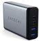 SATECHI 75W Dual Type C PD Travel Charger Adapter with 2 USB C PD & 2 USB 3.0 - Compatible with 2020/2019 MacBook Pro, 2020 MacBook Air, M1 iPad Pro/Air, iPhone 16/16 Pro/15 Pro Max/15 Pro/15/15 Plus
