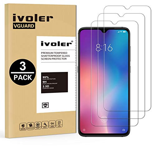 VGUARD [3 Piezas] Protector de Pantalla para Xiaomi Mi 9 SE, Cristal Vidrio Templado Premium para Xiaomi Mi 9 SE