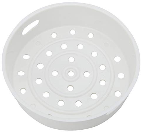 CHICTRY Plastic Steaming Rack Stand Food Grade Steamer Steam Basket Kitchen Cookware for Rice Cooker and Warmer Ivory A 4L/5L