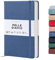 Beechmore Books Taccuino a Righe - A5, Blu I Diario di Qualità con Copertina Rigida in Pelle Vegana, Carta Color Avorio Spessa 120g/m², Confezione Regalo, Per Scrittori, Giornalisti e Studenti