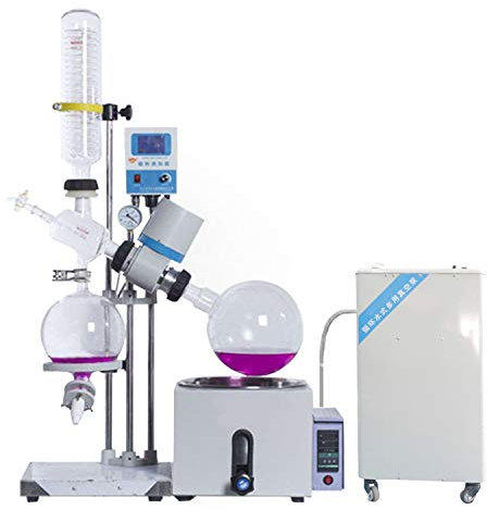 Fayelong 1L-5L Lab Rotary Evaporator Rotavapor 0-120rpm 0-399℃ SENCO Equipment w/Motor Lift, Digital Heating Bath, Condenser Full Set of Glassware Kits and Circulating Water Vacuum Pump (5L Liters)