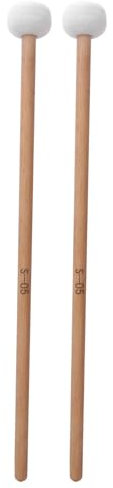 Drum Hammer, 2Pcs Drum Mallet Hammer Weiß Filz Pauke Snare Drum Musikinstrument Zubehör