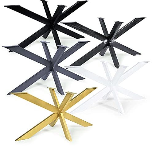 Magnetic Mobel Tischgestell Spider Tischbeine Kreuzgestell Schwerlast Tischkufen Stahl Metall Esstisch Schreibtisch Konferenztisch 150x83 cm (Anthrazit)