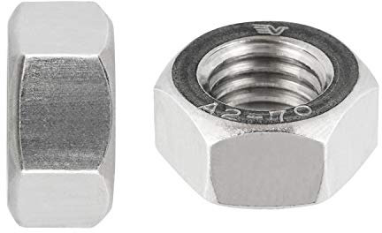 Sechskantmuttern M3 (standard Ausführung) DIN 934 ISO 4032 Edelstahlmuttern Schraubenmuttern A2 V2A rostfrei M3 50 Stück