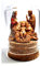 Sie erhalten 1 Stück Krippe komplett in Glocke Miniatur Glas Höhe 5 cm Durchmesser 3,5 cm Korkboden mit Krippe Kunststoff 3,5 cm Maria Josef Jesus Krippe Marc Geschenk Schlüsselanhänger Hörner