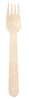 Tenedores de madera, biodegradables y compostables 200 uds 165 mm