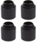 YINETTECH 4 Stück G1/4 Verlängerungsadapter für Wasserkühlung, schwarz, 15 mm, aus Messing mit O-Ring-Dichtung aus Gummi für Computer-Wasserkühlung
