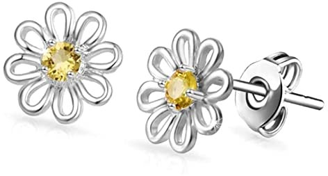 Zirkon Gänseblümchen Blume Ohrstecker Gänseblümchen Blume Ohrstecker Silber 925 Ohrringe Damen Ohrstecker Gänseblümchen Ohrringe Damen Mädchen Geschenk für Geburtstag/Jahrestag/Valentinstag