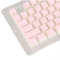 Zunate 108 Tasten Tastenkappen, PBT Pudding Double Layer Two Color Translucent Keycap, 108 Keys Keycaps for 61 87 104 108 Key Mechanical Keyboard Universal(rosa)