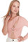 Trendyol Body Moulant en Tricot à col asymétrique pour Femme Chemise, Poudre, 66
