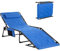 ALPHA CAMP Campingliege Faltbar Sonnenliege Klappbar Dreibeinliege Gepolstert Feldbett XXL mit bequemen Kopfkissen und breite Liegefläche von 200x68x38cm bis 180KG, 4-Fach verstellbar(Blau)