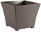 Acan Tradineur - Maceta Rattan Cuadrada de Plástico - Fabricado en España - Ideal para Plantas, hogar, jardín y terrazas - 30 cm - Color Marrón Topo