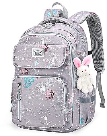 ZYUPHY Schulrucksack Mädchen Jungen 3-6 Klasse Kinderrucksack Grundschule Kinder Rucksack Wasserdicht Mehrfachtaschen Schulranzen Große Kapazität Ergonomischem Design Schule Daypack