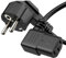 sonero Stromkabel Kaltgerätekabel 3 Polig, 2,0m, Schutzkontakt Stecker Netzstecker auf Kaltgerätekupplung C13 Buchse, 90° Winkel Netzkabel Netzteil Strom Kabel für Monitor PC Drucker, Schwarz