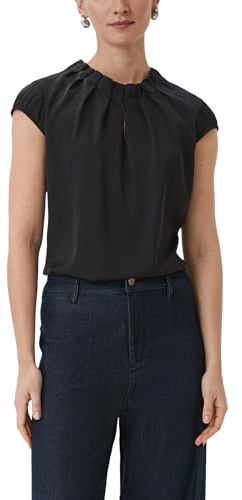 comma Satinbluse mit Raffung