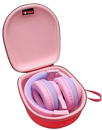 XANAD Kids Headphone Case for iClever/EarFun/IMYB/Olyre/Nabevi/PowerLocus/Belkin Wireless Foldable Kids Headphones (Rose)