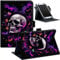 Universal 7-8 Inch Tablet Case with 360° Rotation for Fire HD 8, Galaxy Tab A7 Lite 8.7, Tab A 8.4 2020, iPad mini, Lenovo, Slim PU Leather Cover for 7-9 Tablets, Bat Skull