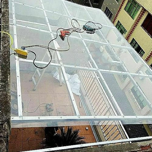 Láminas de Plástico de Policarbonato Transparente,Protección UV Placa Duradera PC,Cubierta de Techo de Lluvia,para Invernaderos,Toldo Exteriores,Cocheras,Fácil de cortar (0.6x1m)