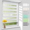 Homland Doppelrollo Klemmfix ohne Bohren B95 x H110 cm(Stoffbreite 90cm) Weiß, Duo Rollo, Rollo Klemmrollos lichtdurchlässig & verdunkelnd, Verstellbar Fensterrollo Sonnenschutz