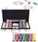 RELAX4LIFE Pokerset Pokerkoffer mit 300 Poker Chips, 2 Kartendecks, Händler & 5 Würfel, Kartenspiel für Partys & Picknick & Ausflug, Ink. abschließbares Poker Koffer aus Alu (Silber)