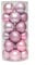 Rosa Weihnachtskugel, 24 glitzernde rosa Mini-Weihnachtskugeln, für Feiertage, Kranz und Partydekorationen