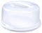 ANGIX 30cm Plastic Cake Box with Lockable Lid & Carry Handle, Premium Cake Storage Container for Cakes, Pies & Pastries, Transparent Cake Carrier for Transporting, Storing & Displaying Cakes (Round)