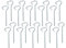 Piton Crosse Court P | pour Fixation bâche Couverture de Piscine | INOX | Lot de 20 pièces - POOLCO