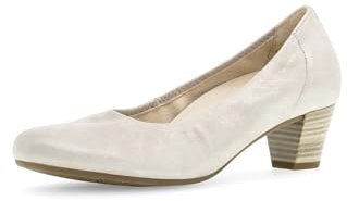 Gabor Damen Klassische Pumps, Frauen Absatzschuhe,Wechselfußbett,Komfortable Mehrweite (H),Trachtenschuhe,Oktoberfest,Muschel,41 EU / 7.5 UK