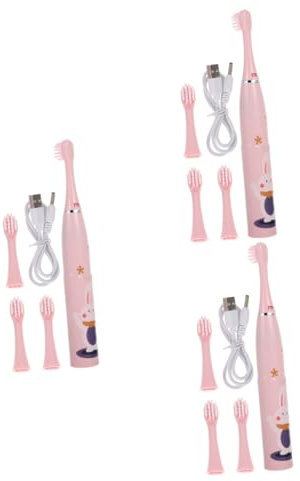 PartyKindom 3 Sätze Elektrische Zahnbürste für Kinder tief Zahnbürsten für kinder zahnbürste Brautspiele praktische Kinderzahnbürste Kinder-Accessoire Haushalt Erstausrüster superfeine Faser