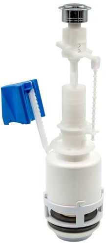 Meccanismo Di Scarico a Doppio Flusso 3/6 L per Wc – Con Vaschetta Integrata – Sistema Di Ricambio per Cisterne Dei Sanitari