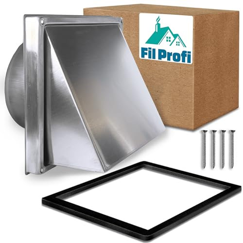 FilProfi - Wall Vent Cover. Exhaust Duct kit Outside The House. Kitchen,Fan,Dryer Deflector. (6 Inch)