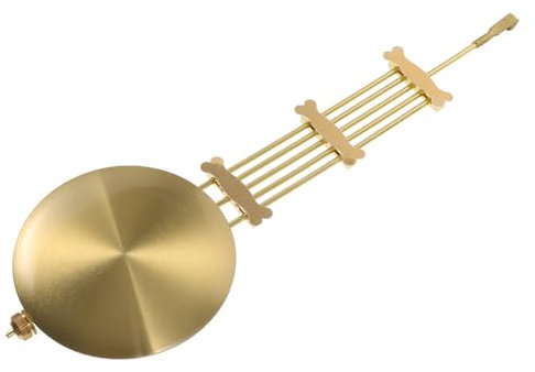 Uonlytech Uhrenpendel Metall Goldenes Pendel Ersatzpendel für Wanduhr Selbstgemacht Uhrenteile zum Basteln Quarzuhr Zubehör Pendeluhrteile Aluminiumpendel für Präzise Zeitmessung und Dekoration