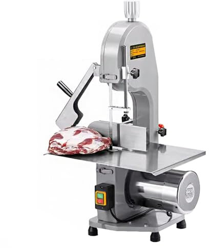 CANGMING Commercial Electric Bone Saw Machine, Cutting Frozen Meat, Household Small Bone Saw Blade, 1450 Rpm,Stainless Steel