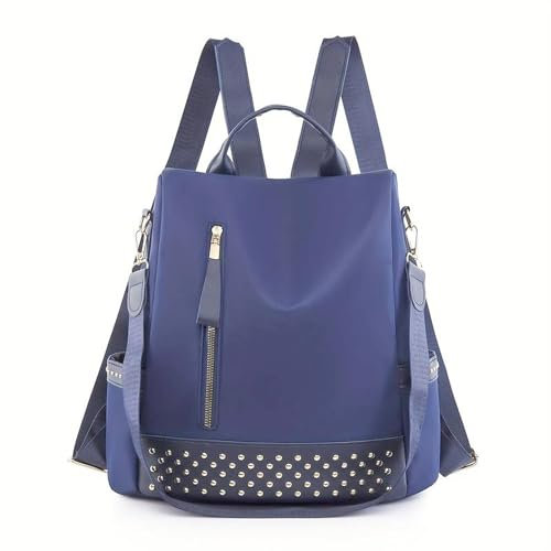 ZanWise Bolso Mochila Antirrobo Mujer Bolsa Viaje o Día a Día Mochilas Convertibles, Bolsa Impermeable, Compartimentos para Tablet y Teléfono - Regalos Originales para Mujer (Azul Nocturno)