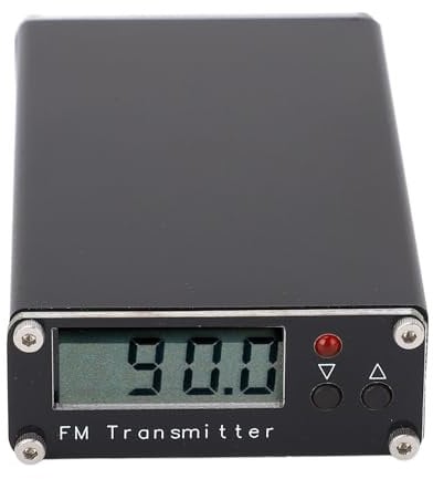 Trasmettitore Radio FM 0,5 W 2KM, Trasmettitore di Trasmissione FM a Lungo Raggio, Stazione Stereo con Segnale Audio con Onde Corte 76‑108 MHz per Auto