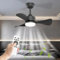 Mefine 71cm Ventilatore da Soffitto con Luce Silenzioso, Piccolo Lampada Ventilatore Soffitto con Telecomando e Reversible DC Motore, Ventilatore Soffitto LED per Camera da Letto, Soggiorno, Cucina
