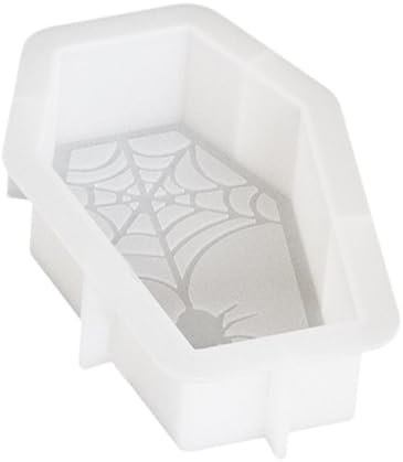 Veeteah Silikon-Kerzenform, Halloween-Silikonformen, Halloween-Kerzenherstellungsform, Totenkopf, Spinnennetz, Geist, Sargform, Tonform, große -Harzgussform für die Herstellung von