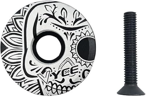 Yerleomit Ahead Kappe Steuersatz Kappe Fahrrad Headset Top Cap Fahrradzubehör Steuersatz Kappe Abdeckung mit Schraube für Fahrrad MTB Rennrad