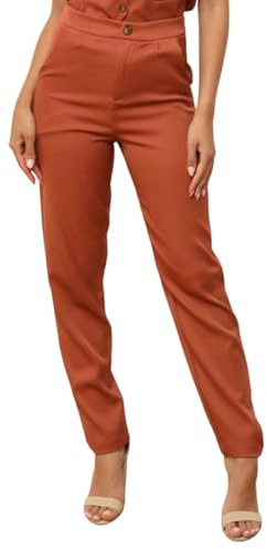 La Modeuse Pantalon Taille Haute à Coupe Cigarette