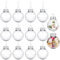 YINZZTRY Durchsichtige Weihnachtskugeln, 12 Stück Klar Kunststoff Transparent, Christmas Decoration Kugeln, 6 cm