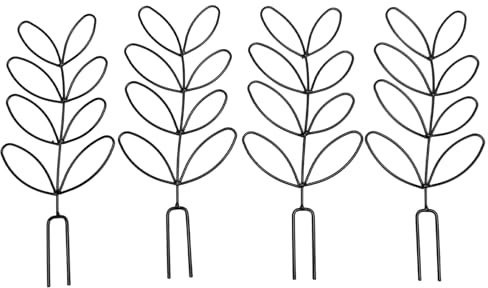 Tyenaza 4 Stück Zimmerpflanzen-Rankgitter, Pflanzen-Rankgitter, vielseitig einsetzbar, innovatives kleines Garten-Metallgitter zur Unterstützung von Kletterpflanzen, Blumen,