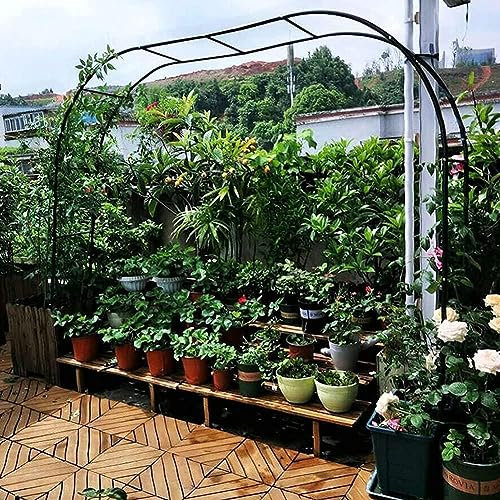 Large arche de jardin en aluminium, arche de roses en métal, filet de plantes grimpantes, filet en treillis, pour la récolte de concombres, légumes, vignes, plantes grimpantes (couleur : vert, taille