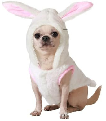 ATOSA Weißes Kaninchen-Kostüm für Kaninchen, Größe L