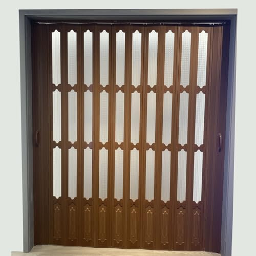 FalttüR FalttüRen FaltschiebetüR Curtain Folding Door for Temporary Door/ Room Divider, Large Size Folding Accordion Door with No-bottom-track for Interior Closet/ Barns, Pleated Sliding Door Privacy(