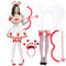 Byhsoep Amor Kostüm Damen,Romantische Amor Kostüm Accessoires mit 60cm Flügel Engel,Cupid Pfeil und Bogen,Haarreif,Strümpfe mit Schleife für Mädchen Frauen Karneval Valentinstag Party Zubehör