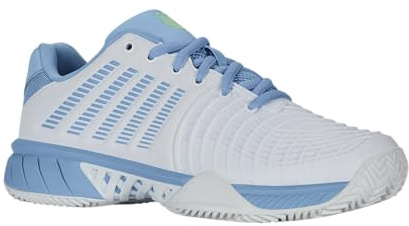 K-Swiss Chaussures de Tennis Express Light 3 pour Femme - WHT/Dutch Canal/Vert - Taille 38 EU, WHT Dutch Canal Green, 38 EU