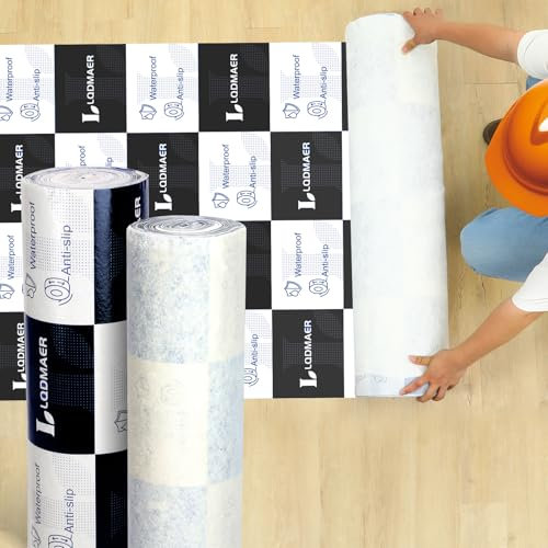 Film de protection pour tapis, 1 x 31 m, protection de sol, antidérapante, résistante à la peinture, autocollante, film plastique, noir et blanc (noir et blanc) (Black and White, 1x31m)