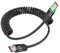 toocki Cable USB C en Espiral, 100 W, 1,2 m, Cabo USB C to USB C Carga Rápida con LED para Android Auto, Carplay, iPhone 16/15 Series, Galaxy S24 Ultra S23 FE S22 S21, Google Pixel, Xiaomi